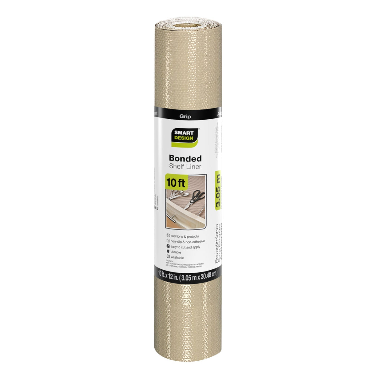 Bonded Grip Shelf Liner - 12 Inch x 10 Feet - Non-Adhesive