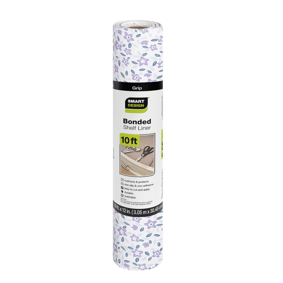 Bonded Grip Shelf Liner - 12 Inch x 10 Feet - Non-Adhesive